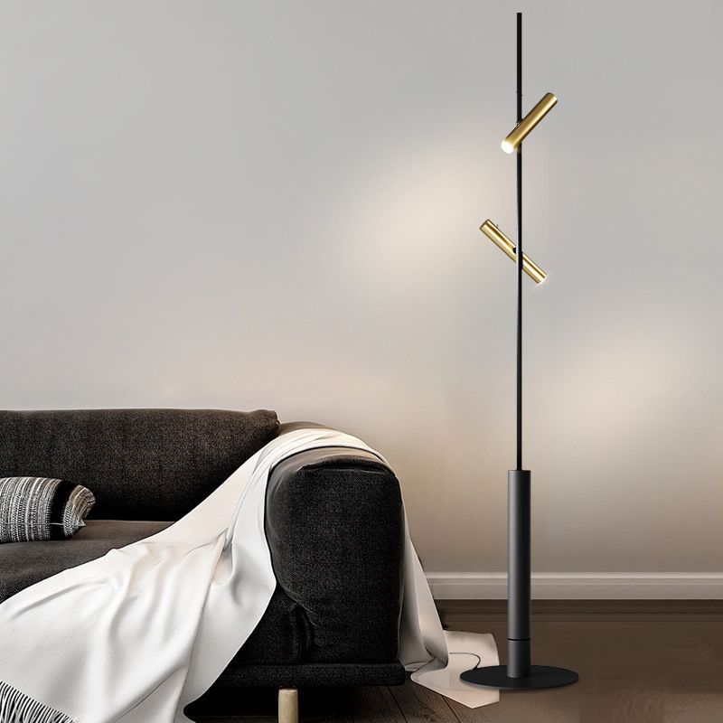 Freja Moderne Design Lineaire Dubbele Kop Metalen Vloerlamp Silicagel Slaapkamer/Woonkame