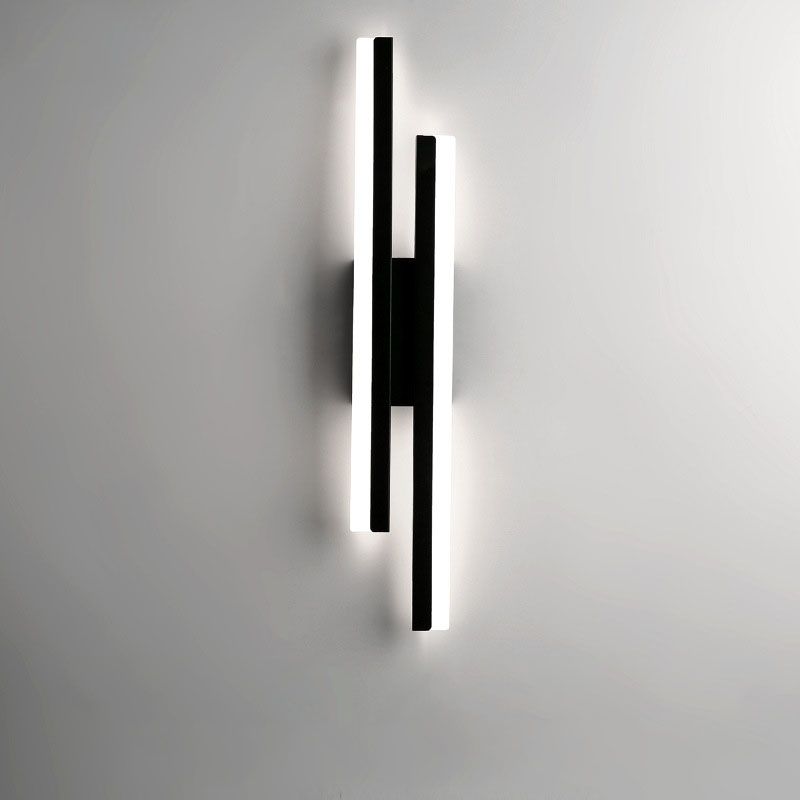 Alana Minimalistische Industriele LED Wandlamp Zwart/Wit Woon/Slaapkamer Acryl/Metaal