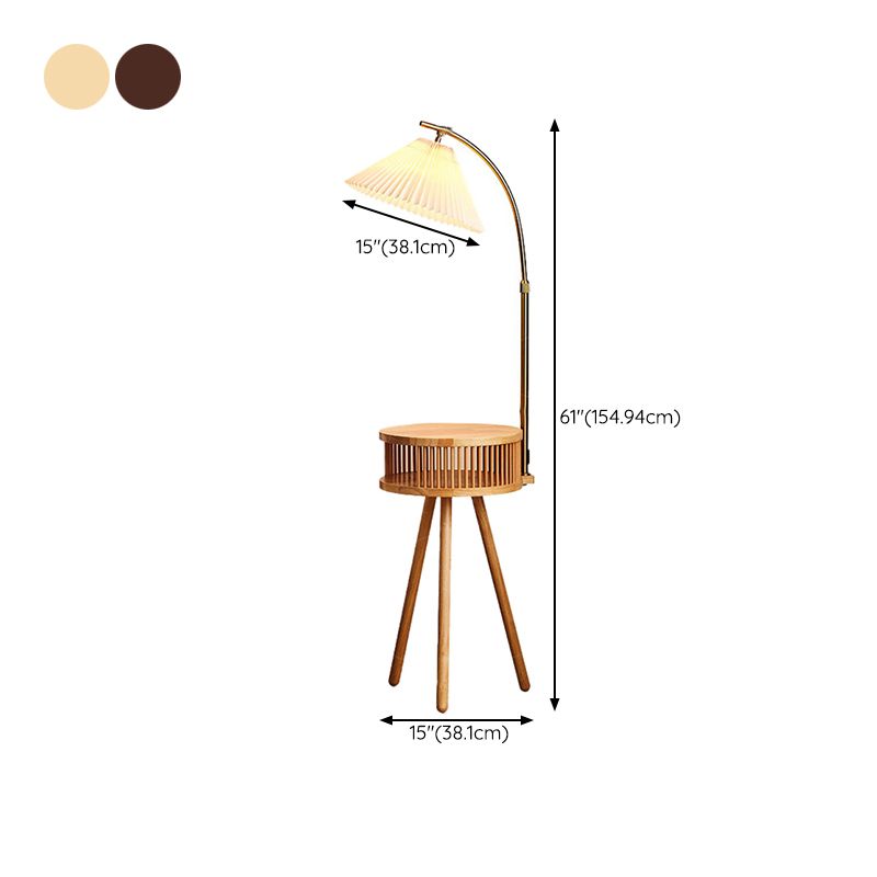 Ozawa Retro Design LED Geplooide Vloerlamp Metaal/Hout  Nachtkastje Eetkamer/Woonkamer