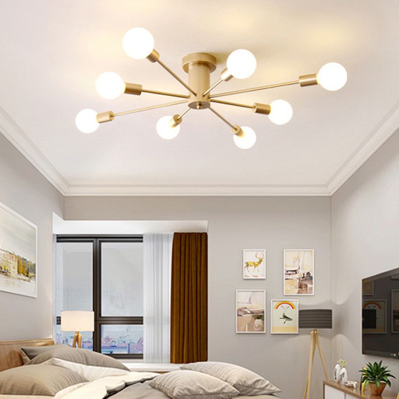 Valentina Moderne Globe LED Plafondlamp Zwart Metaal Slaapkamer Woonkamer