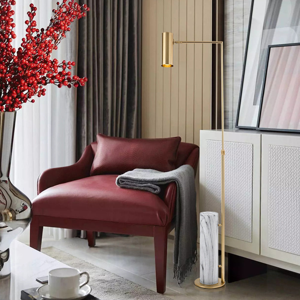 Salgado Moderne Design LED Minimalistische Gouden Vloerlamp Metaal Marmer Woon/Eet/Slaapkamer