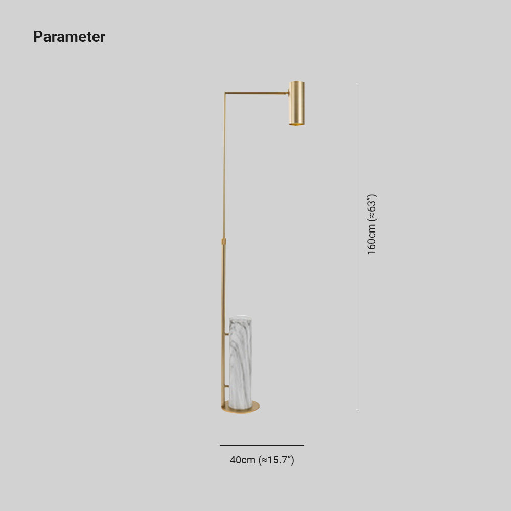 Salgado Moderne Design LED Minimalistische Gouden Vloerlamp Metaal Marmer Woon/Eet/Slaapkamer