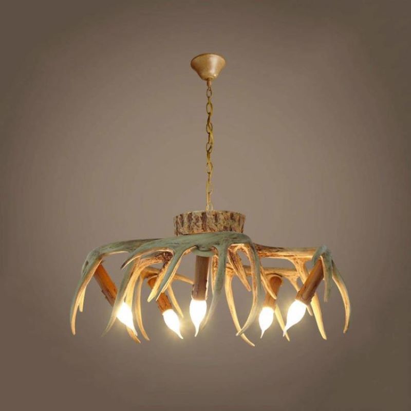 Silva LED Hanglampen/Plafondlamp Hout Hars Metaal Slaapkamer