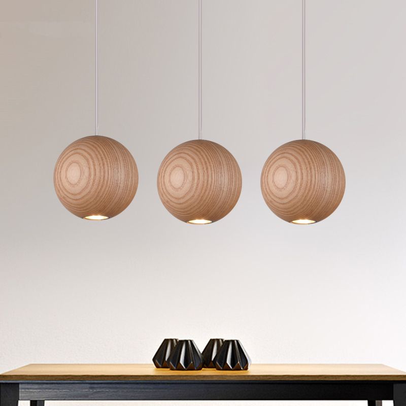 Ozawa Moderne Design Globe LED Hanglamp Hout Woonkamer Keuken