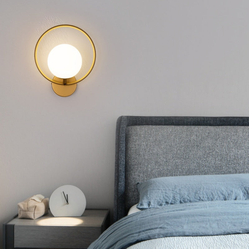 Valentina Moderne LED Indoor Wandlampen Zwart/Goud Glas Slaapkamer Hal