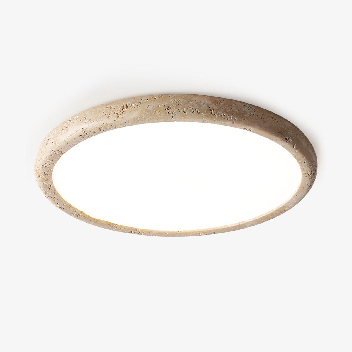 Aurrina Ring Frame Geel travertin plafondlamp