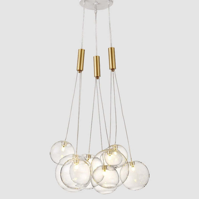 Valentina Design Bollen LED Hanglampen Goud Metaal/Glas Slaapkamer