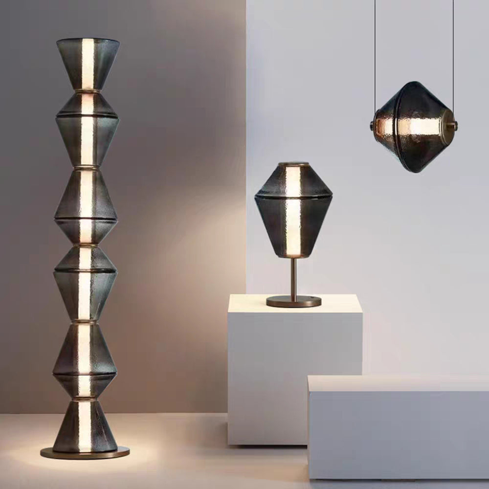 Evette Scandinavisch Modern LED Hanglamp/Vloerlamp/Tafellamp Zwart Metaal/Glas