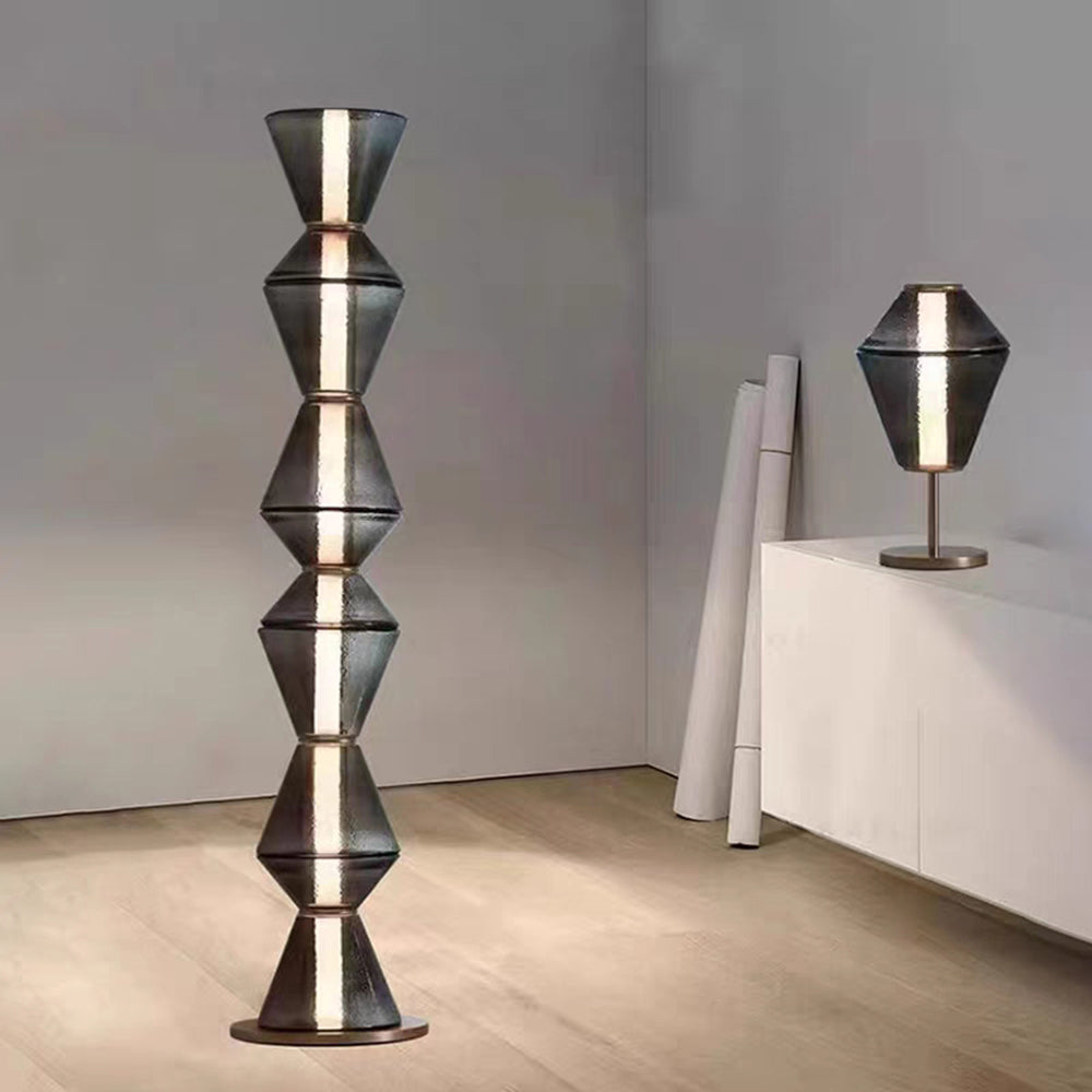 Evette Scandinavisch Modern LED Hanglamp/Vloerlamp/Tafellamp Zwart Metaal/Glas
