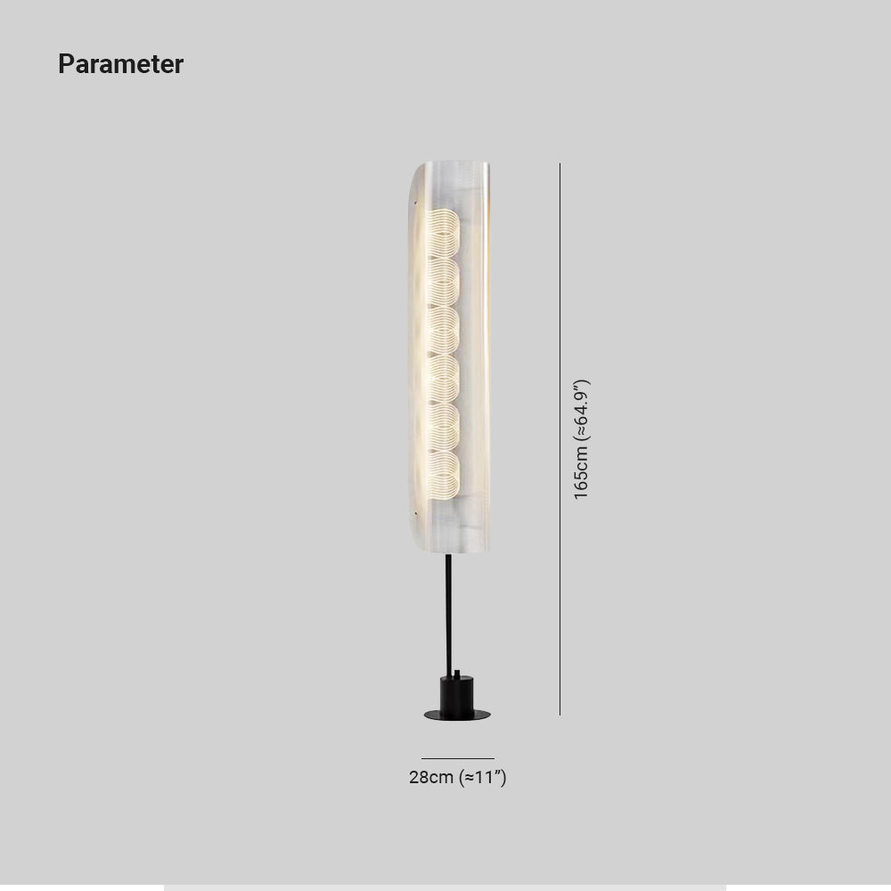 Salgado Scandinavische Minimalistische Vloerlamp Wit Metaal/Acryl Slaapkamer