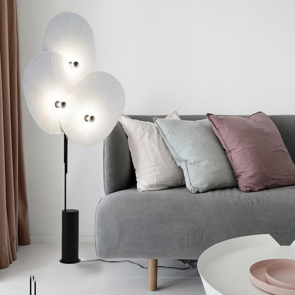 Renée Moderne Art Deco Metaal/Stof Vloerlamp Wit/Rood