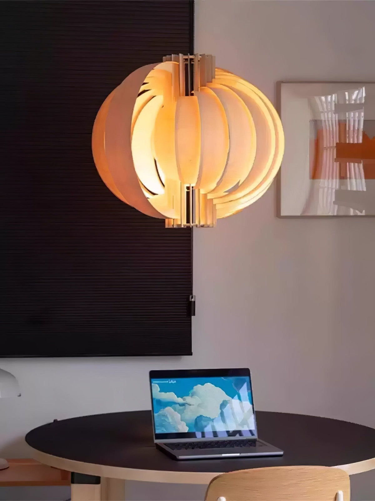 Ivraeus Premium elegantie Ring Houten hanglamp
