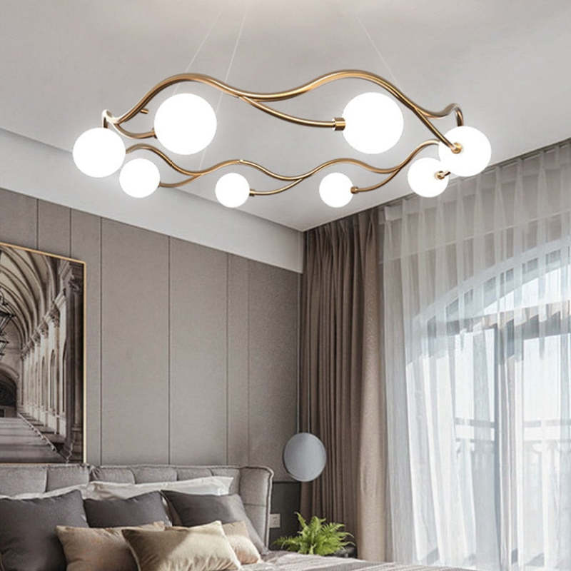 Valentina Ronde LED Hanglampen Messing Metaal Glas Woonkamer Eetkamer