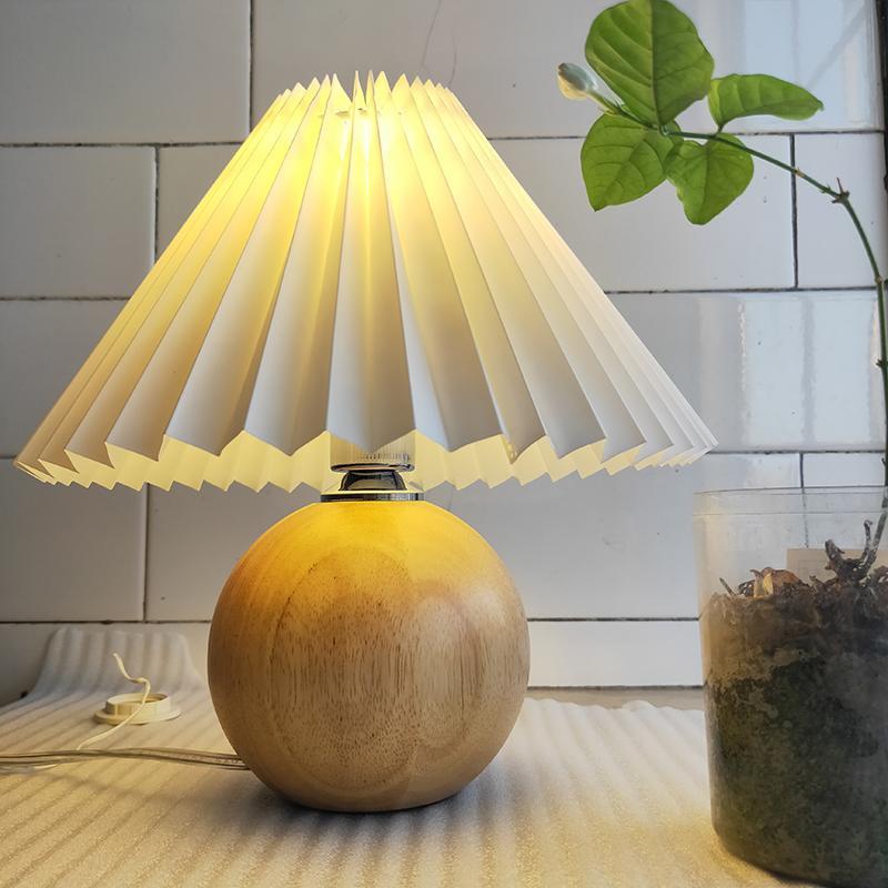 Ozawa Ronde LED Tafellampen Wit Hout Metaal Eetkamer Slaapkamer