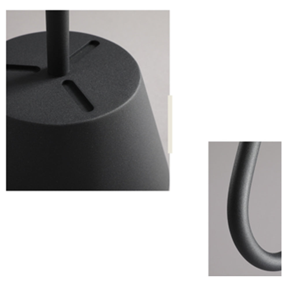 Salgado Design Gebogen LED Vloerlamp Wit Zwart Metaal Stof Woonkamer