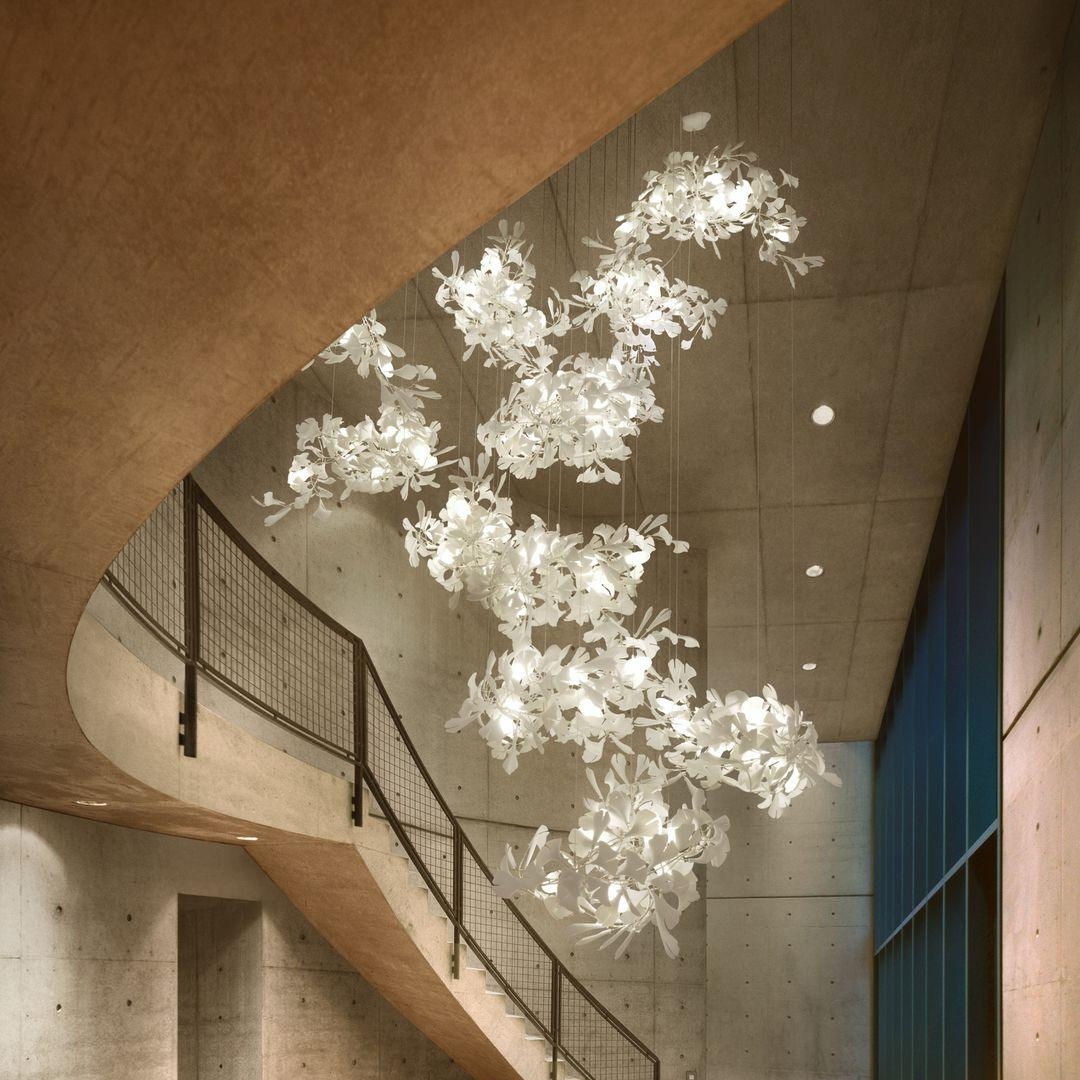 Olivia Moderne Wit Blad Hanglamp, Metaal Woonkamer/Slaapkamer