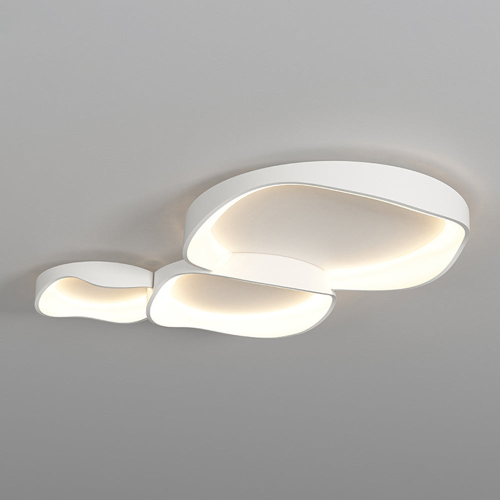 Arisha Modern Wave Flush Mount Ceiling Light, Living Room, White