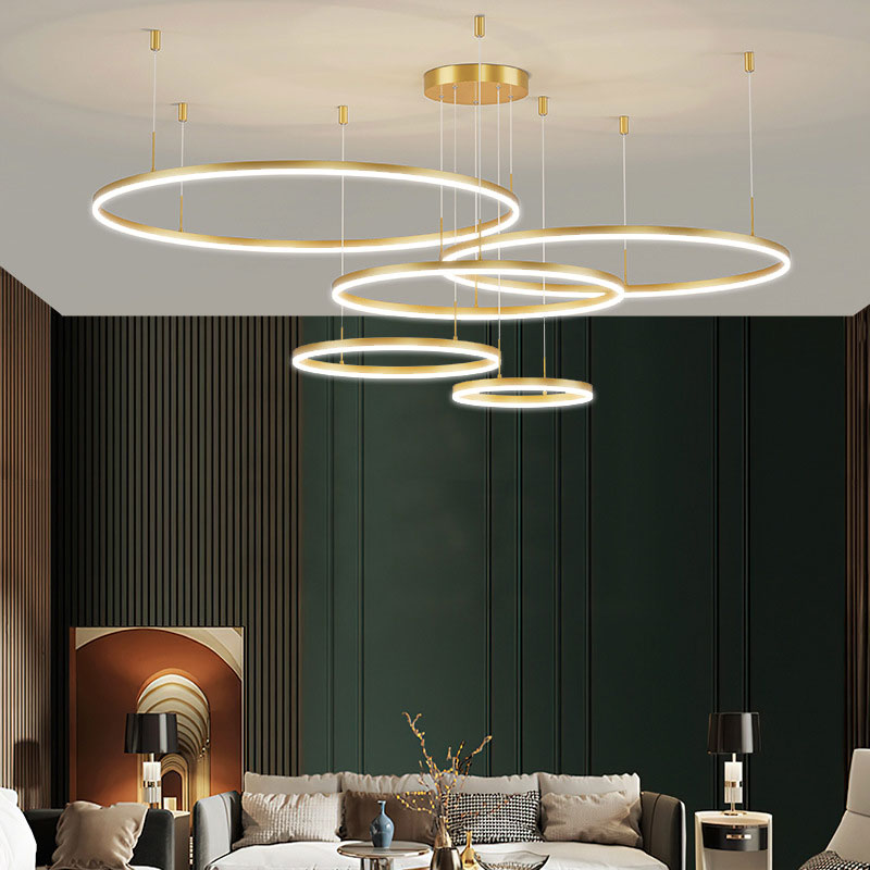 Arisha Moderne Grote  Hanglampen Wit Metaal Slaapkamer  Woonkamer Tir-Cirkel