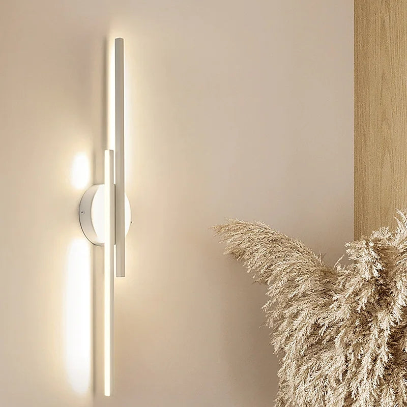 Alana Moderne Lineaire/Ronde LED Wandlamp Zwart/Wit Metaal/Acryl Slaap/Woonkamer