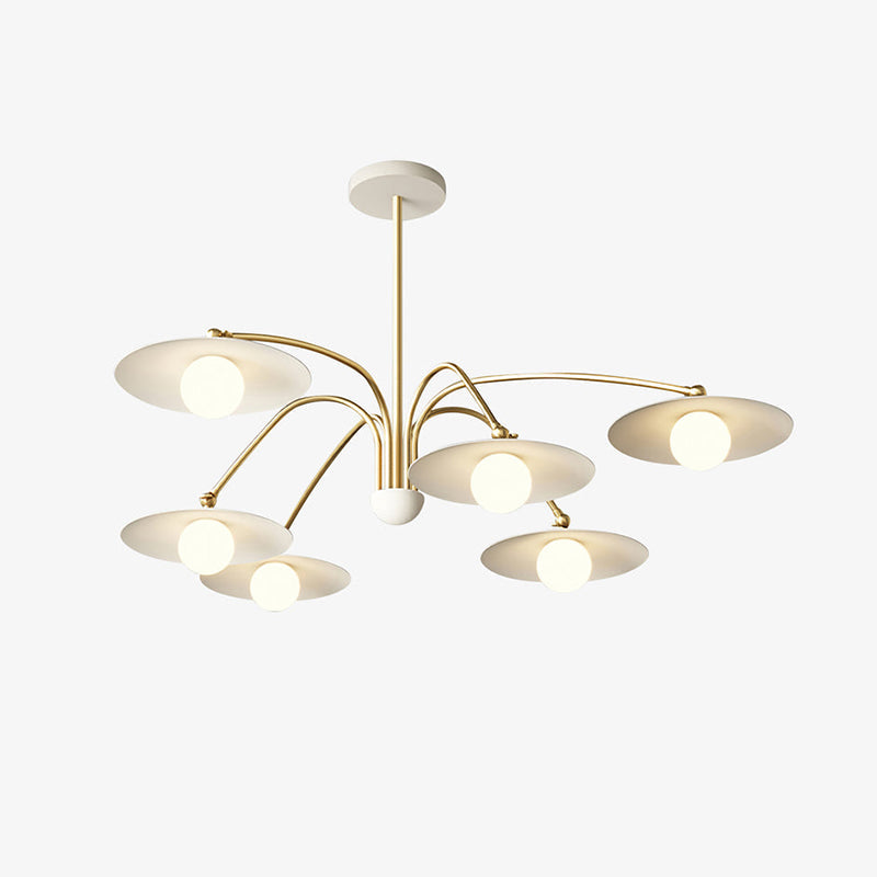 Cairns Ronde Moderne LED Hanglampen Wit Metaal Glas Slaapkamer