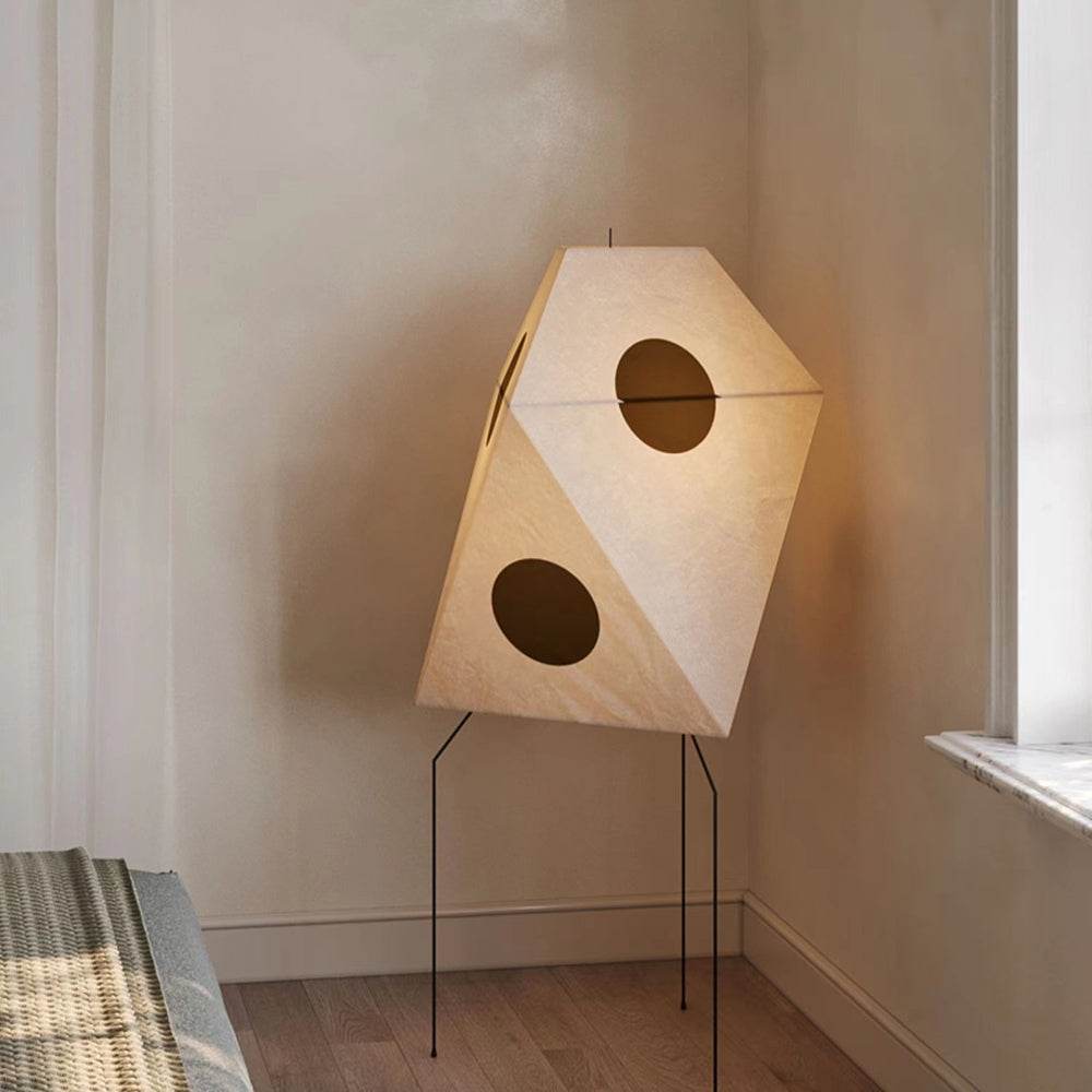 Renée Design LED Vloerlamp Wit Zwart Metaal Papier Slaapkamer