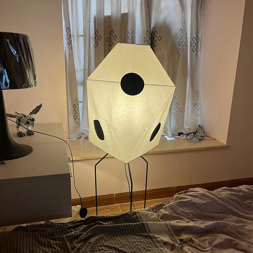 Renée Design LED Vloerlamp Wit Zwart Metaal Papier Slaapkamer
