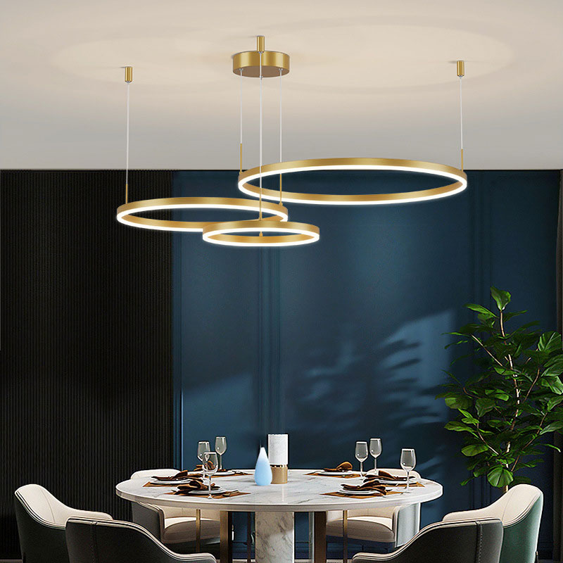 Arisha Moderne Grote  Hanglampen Wit Metaal Slaapkamer  Woonkamer Tir-Cirkel