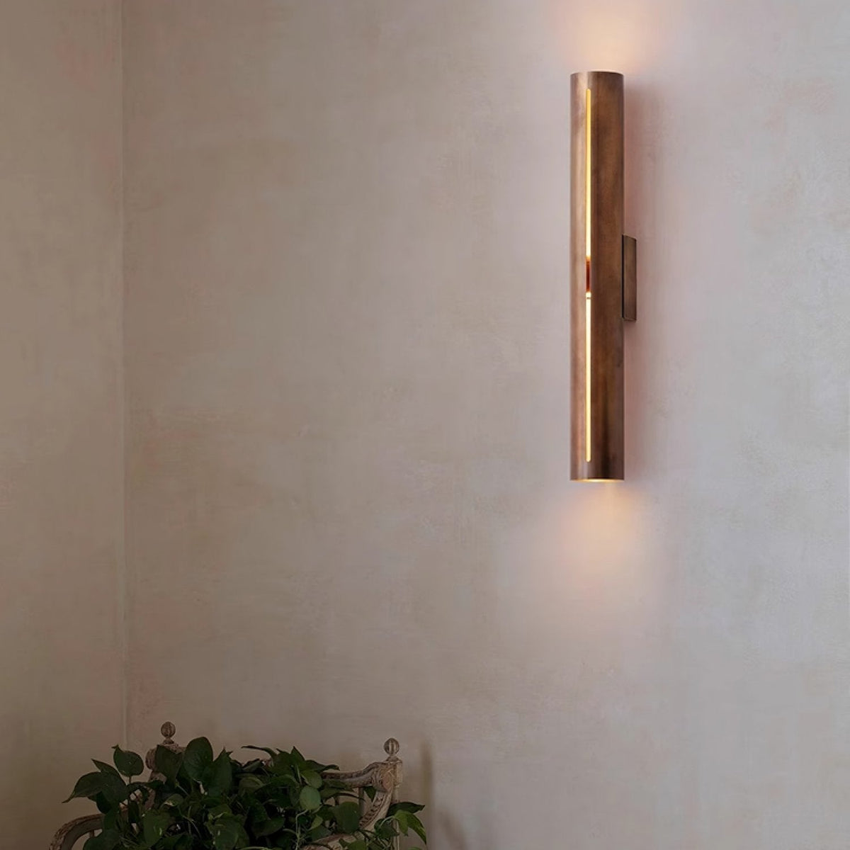 Avsilara Moderne minimalistische cilindervormige messing wandlamp