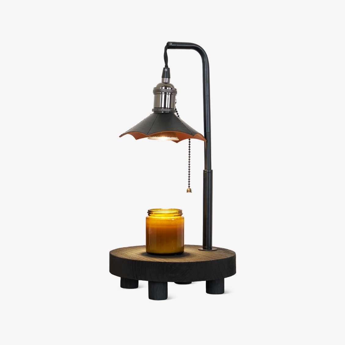 Christian Moderne tafellamp van hout