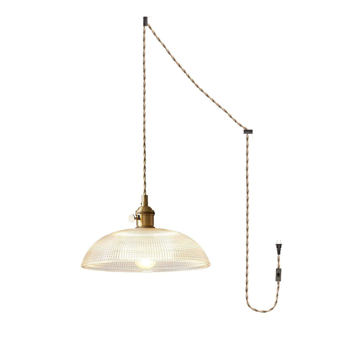 Crinel hanglamp van messing en glas