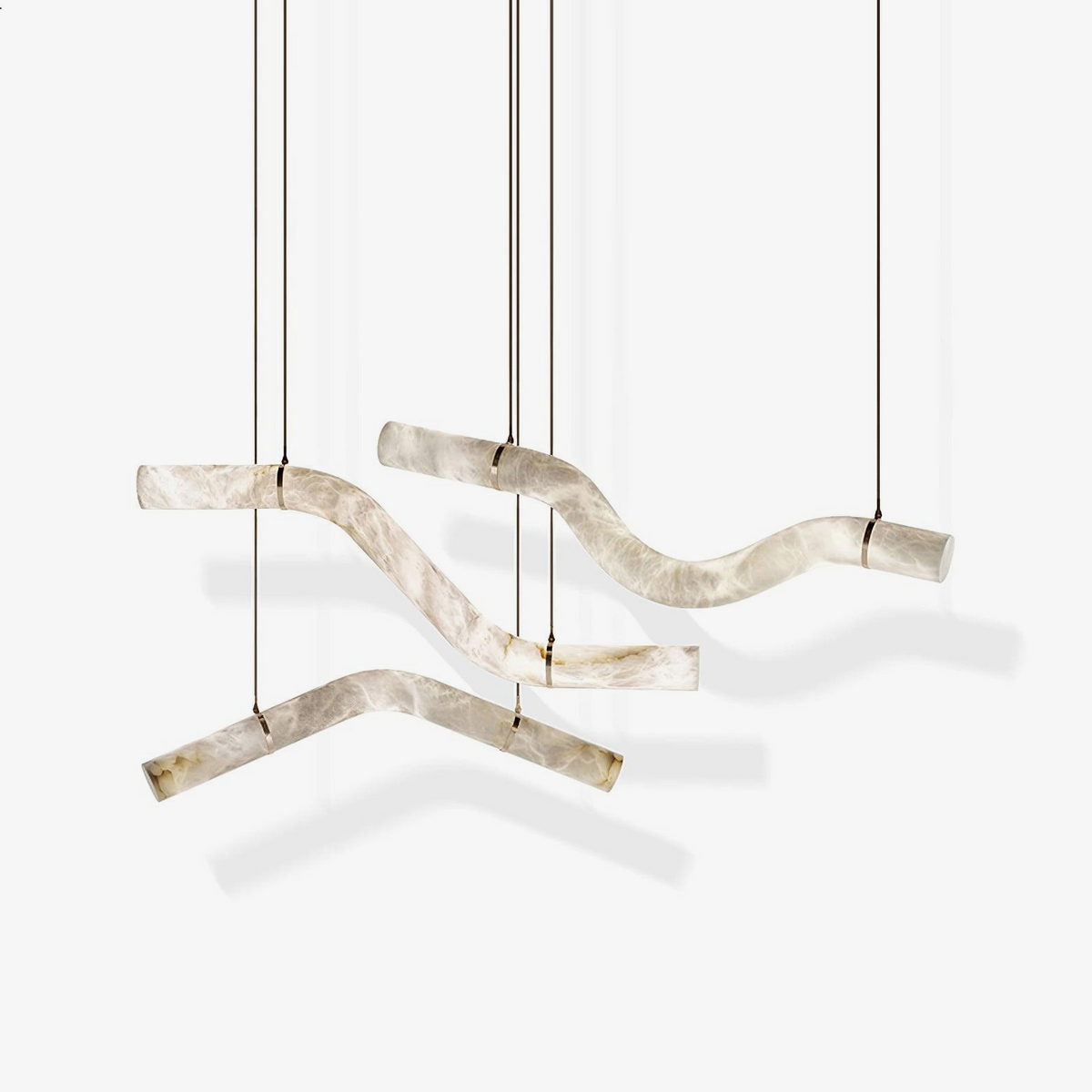Mithos gebogen albasten hanglamp