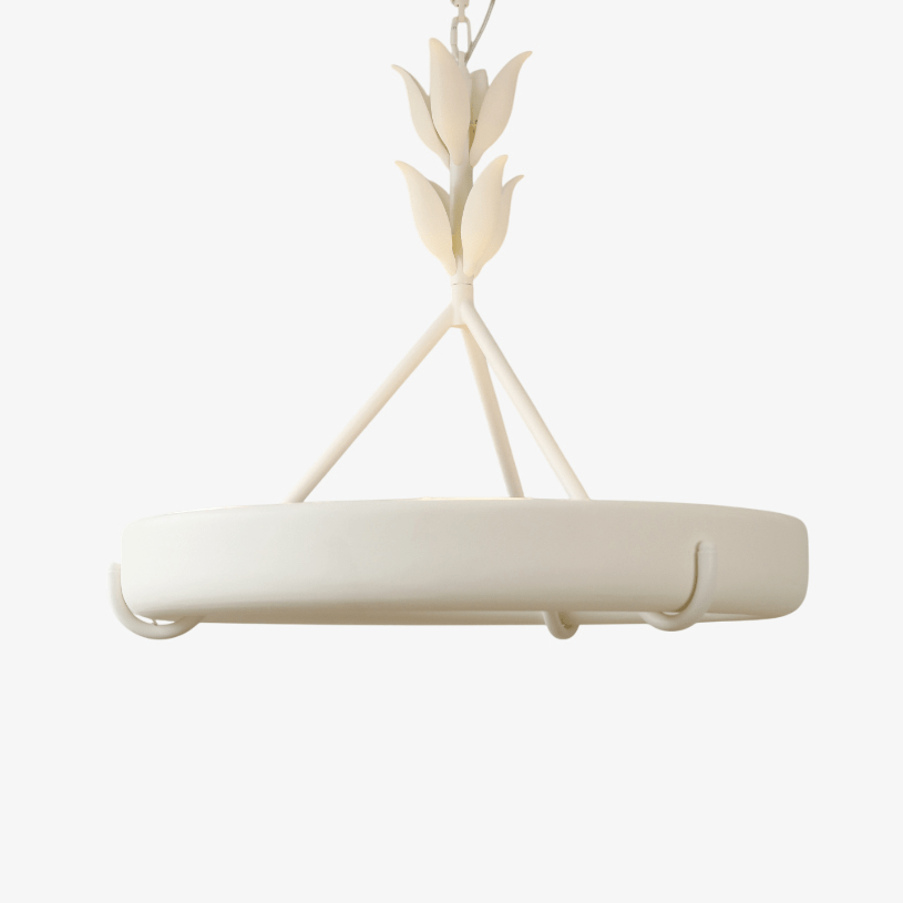 Eixor kroonluchter gips wit bloemvorm minimalistisch