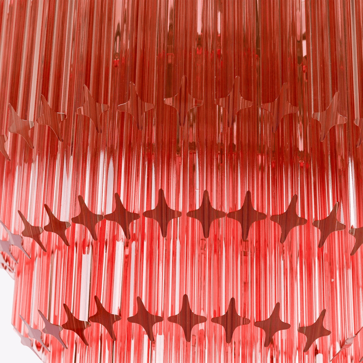 Liororelle Kroonluchter van glas Amber Diamantglas Gelaagd Retro