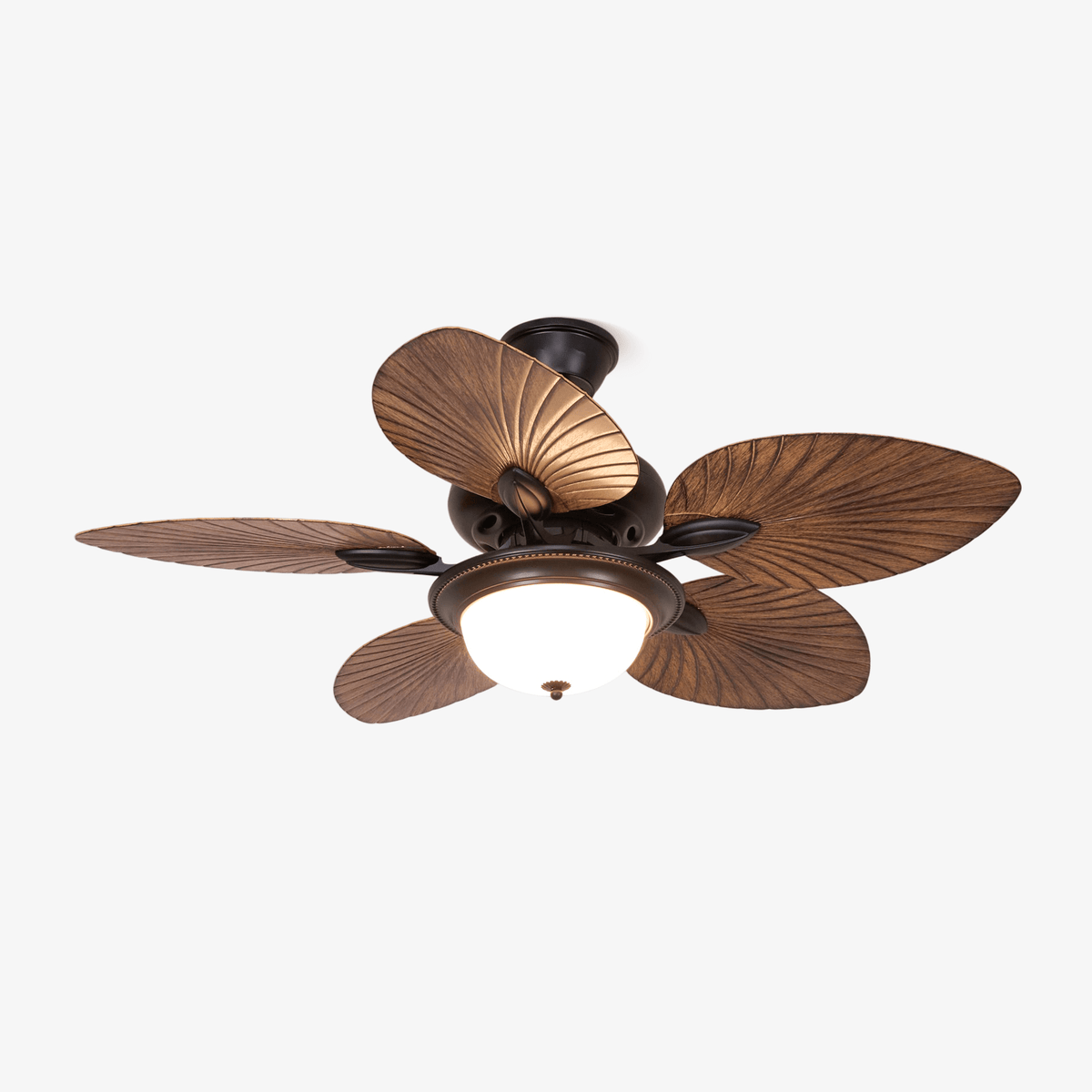 Virel Tropical hout plafondventilator met verlichting