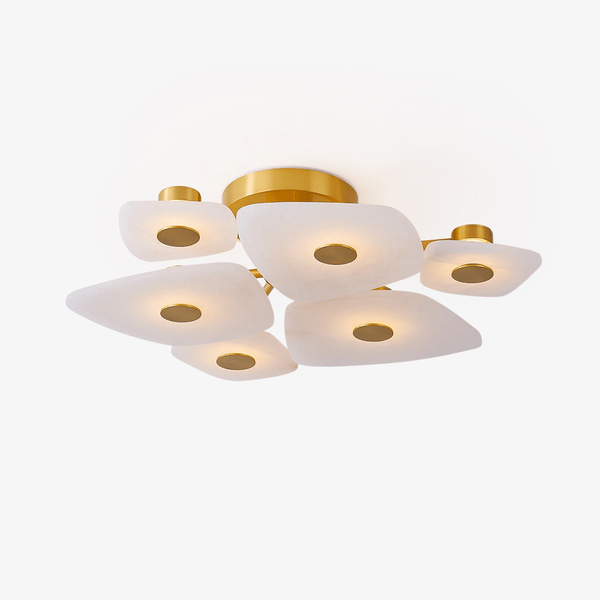 Ilsilyra bloemblaadje-gevormde glazen plafondlamp