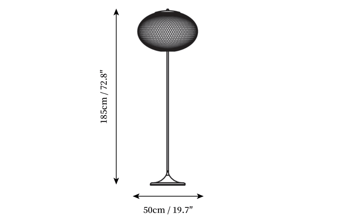 Ilsolyre industriële mesh vloerlamp