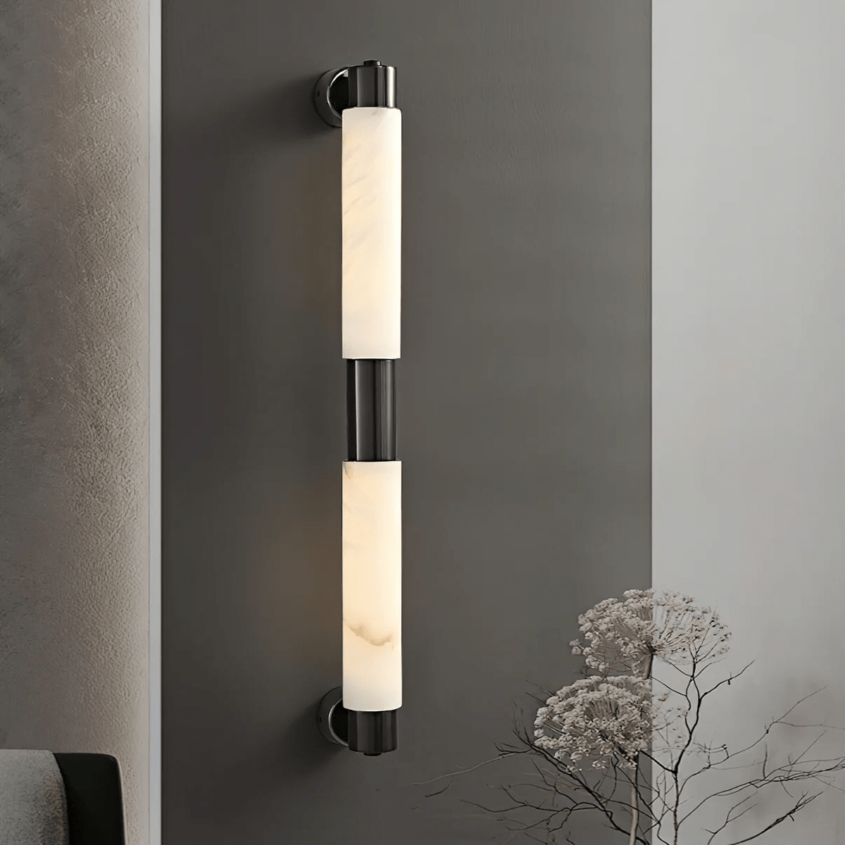 Ospix Albast messing wandlamp