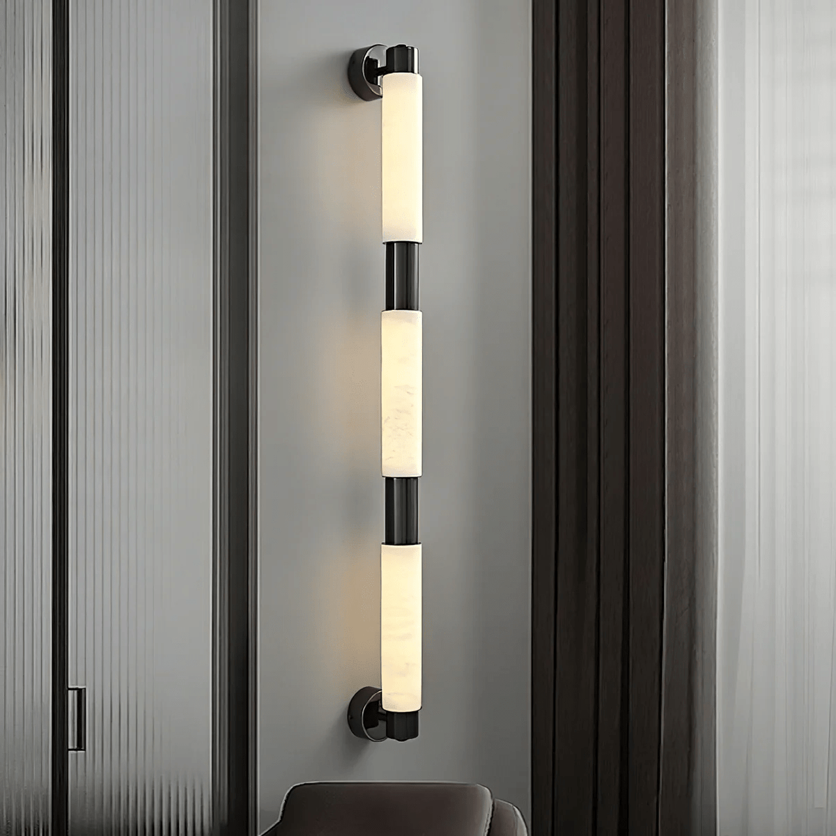 Ospix Albast messing wandlamp