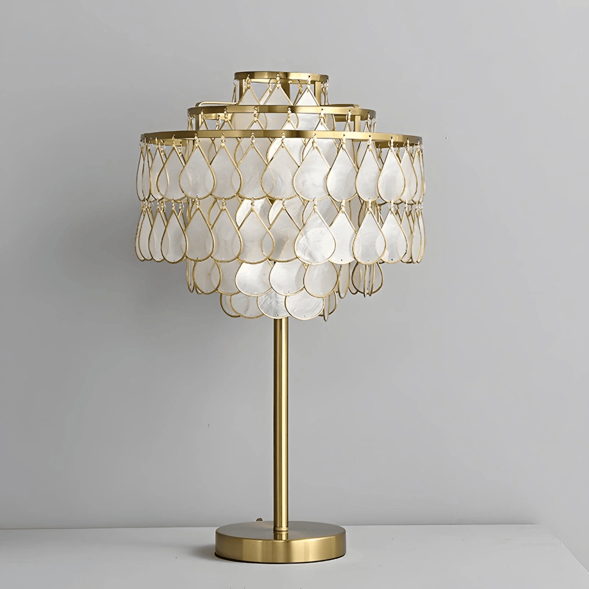 Jacob luxe Teardrops Schelp-tafellamp
