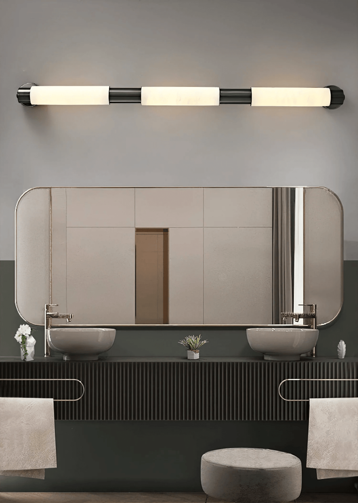 Ospix Albast messing wandlamp