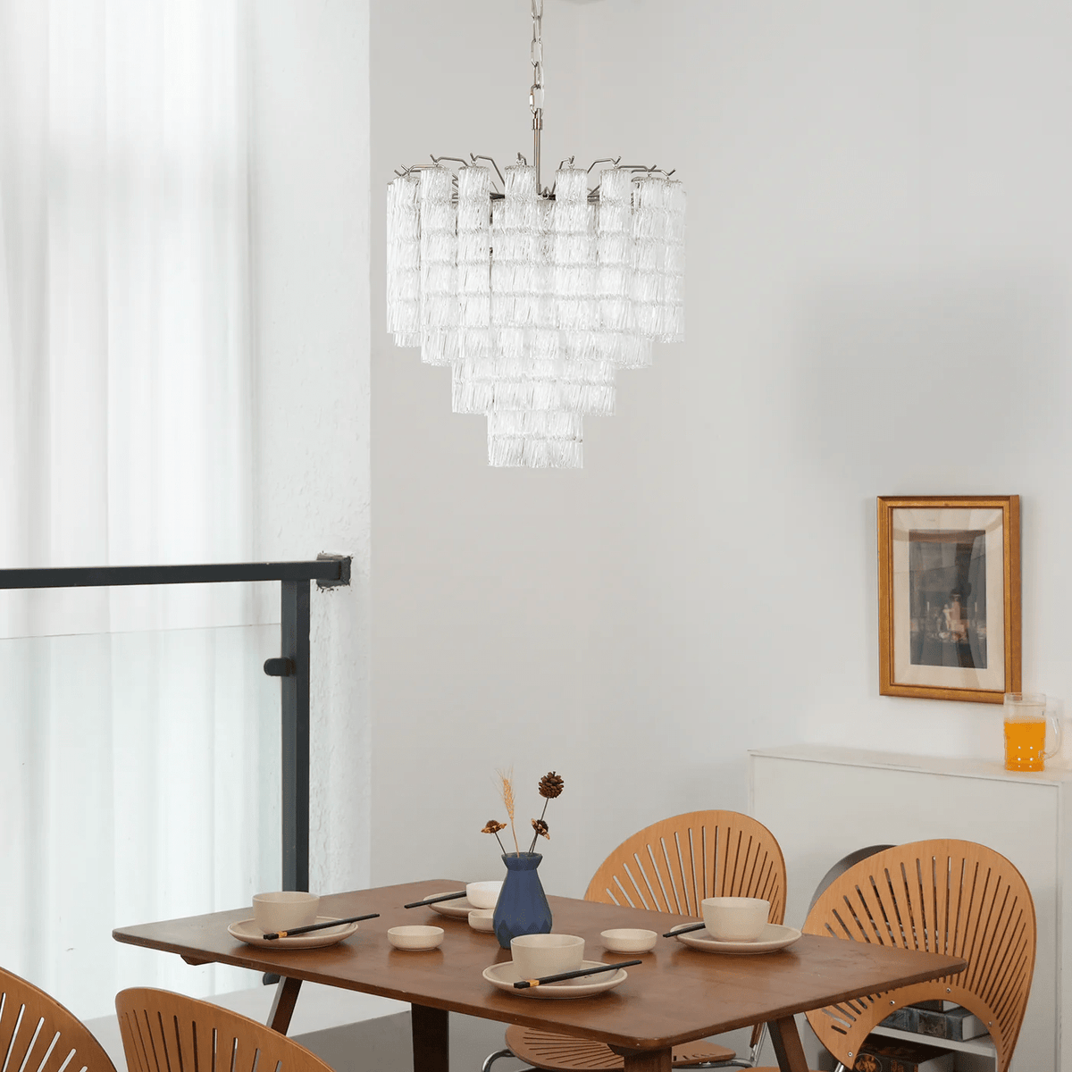 Veliella kroonluchter Murano-glas met cascaderende golven