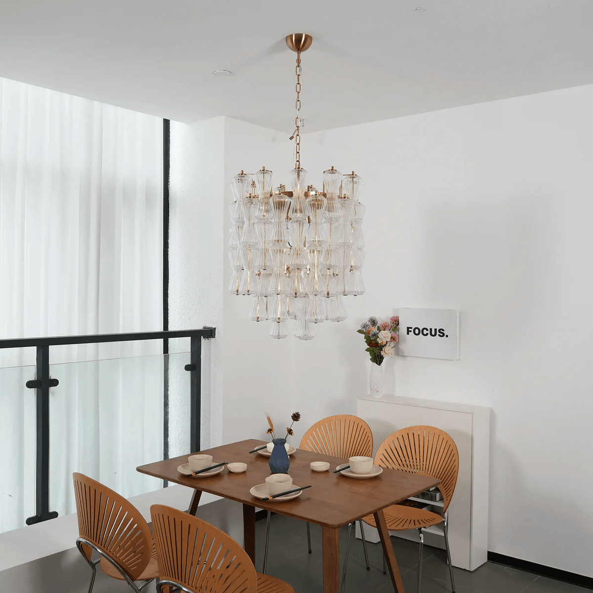 Celarena Kroonluchter Murano-glas Bloemcascade