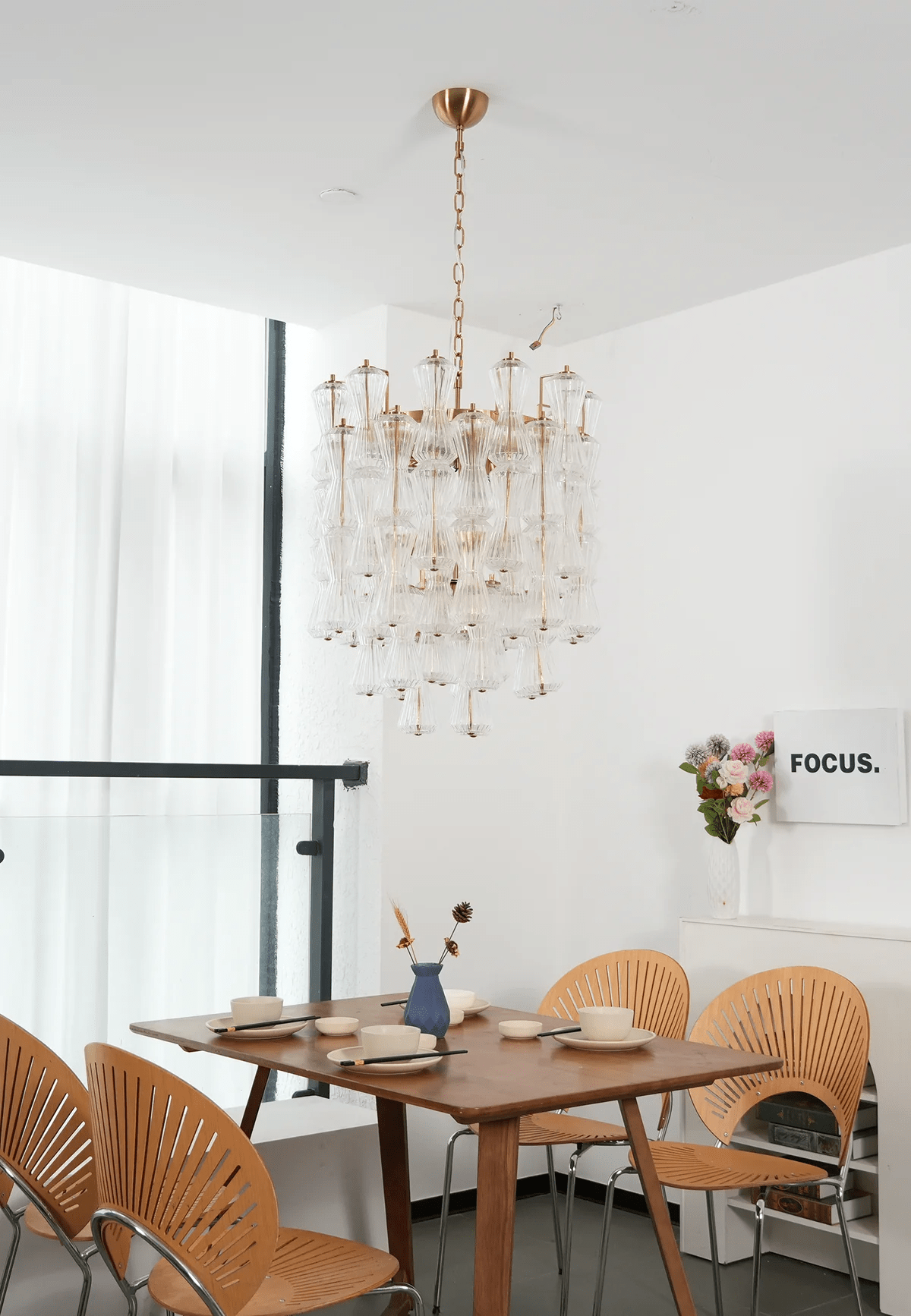 Celarena Kroonluchter Murano-glas Bloemcascade
