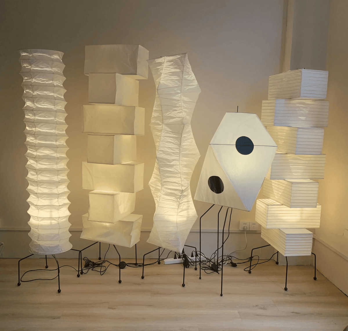 Soraine Minimalistische vloerlamp met rijstpapier