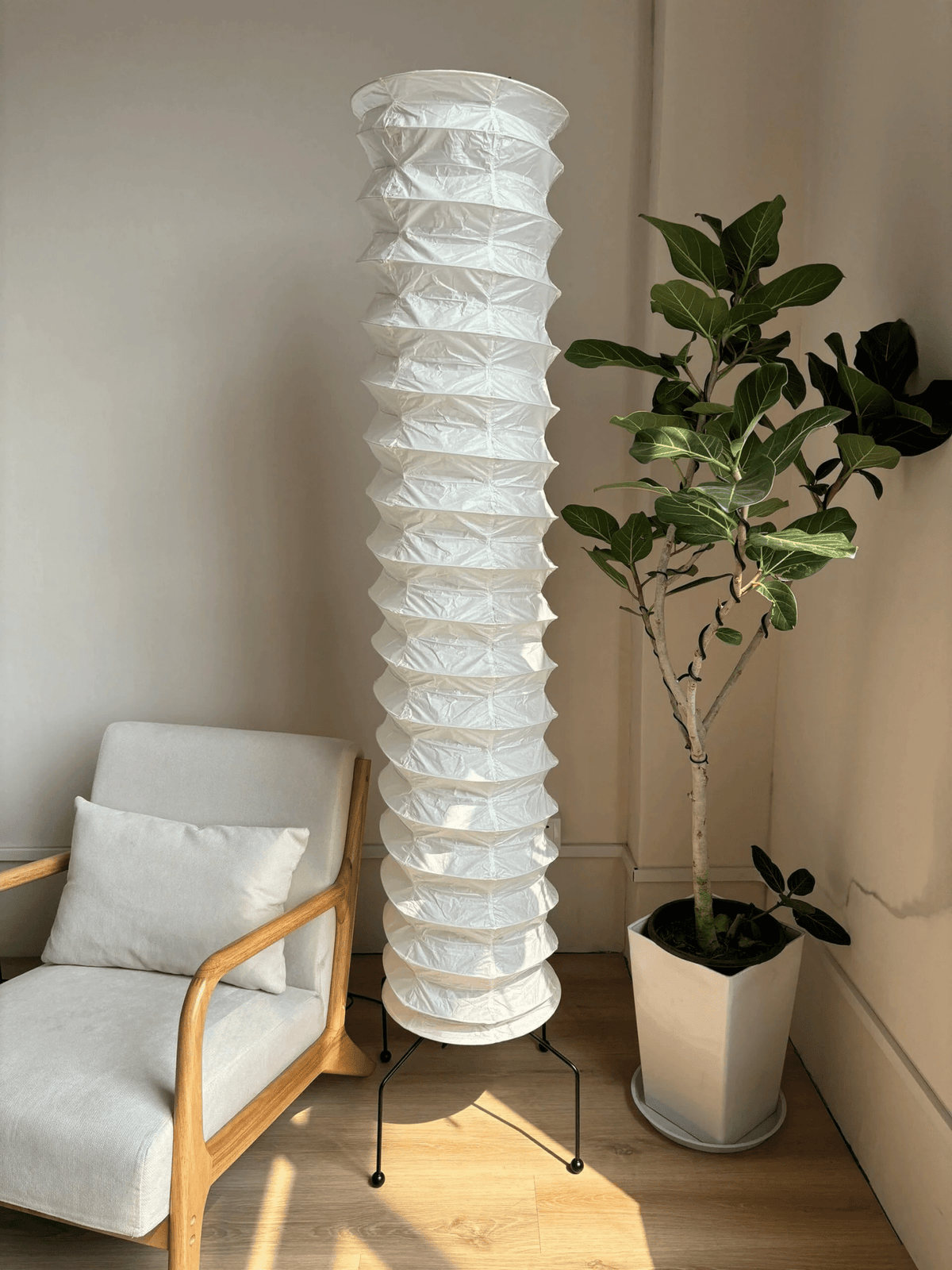 Soraine Minimalistische vloerlamp met rijstpapier