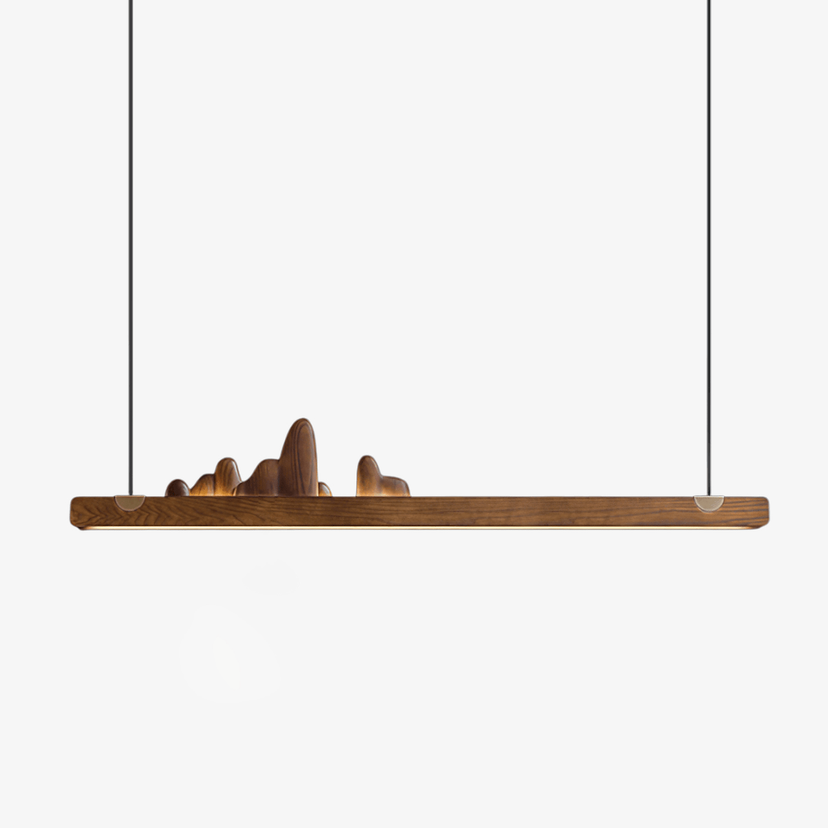 Elvaaine Moderne hanglamp van walnoothout