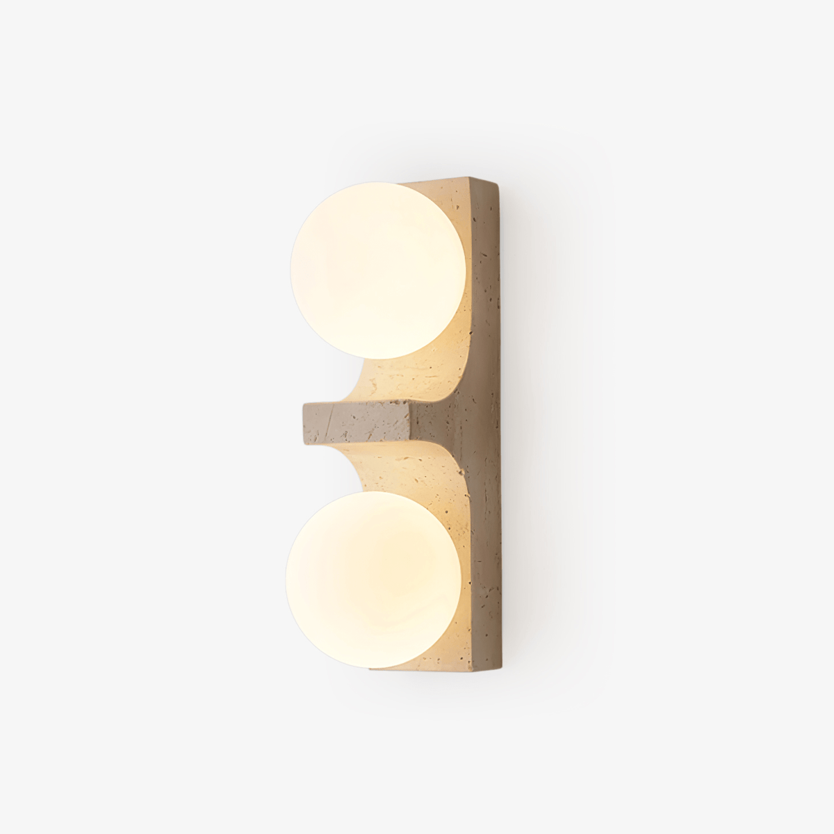 Umiren wandlamp van geel travertin