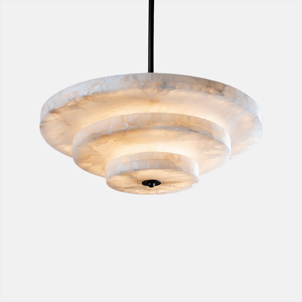 Nivoreria Minimalistische hanglamp van albast