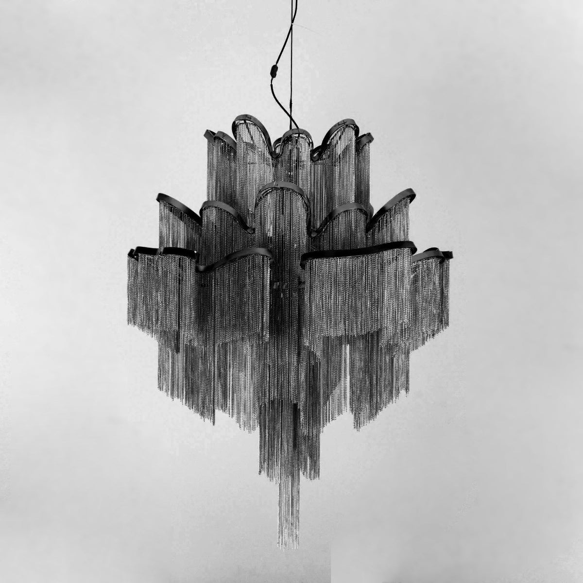Lustra hanglamp Stream ketting nikkel