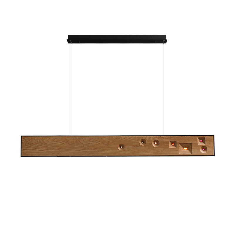 Elvorora hanglamp hout edelsteen lineaire LED